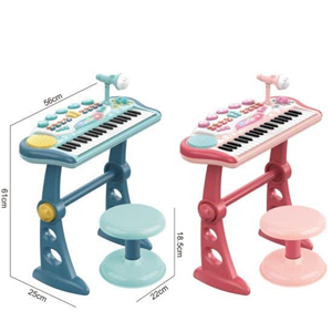 اسباب بازی پیانو الکترونیکی با صندلی و میکروفون Electronic Keyboard Musical_اسباب بازی